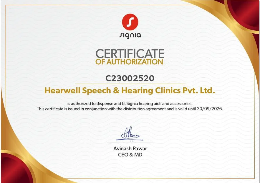 Signia Authorized Certificate